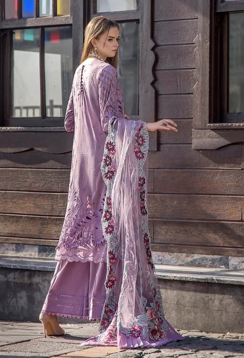 Pure Embroidered Heavy Cutwork & Chickenkari lawn with Patches 3pc Kashesh Beauty