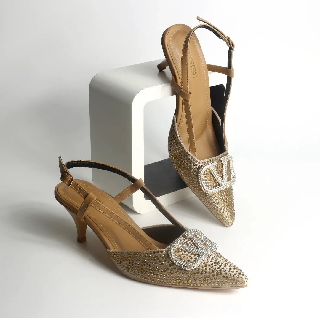 Exclusive Valentino 3INCH Swarovski Heels with Original Box