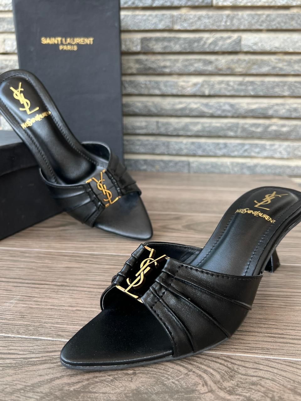 YSL Babylone Mules Sandals Italy Made with Box