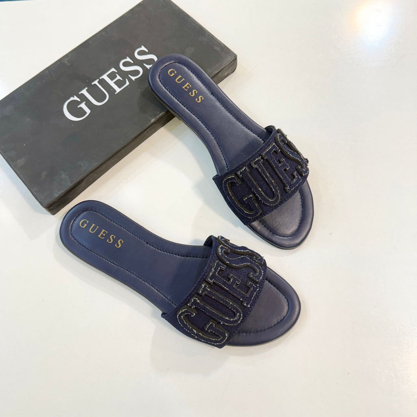Guess Denim Sandals with Box