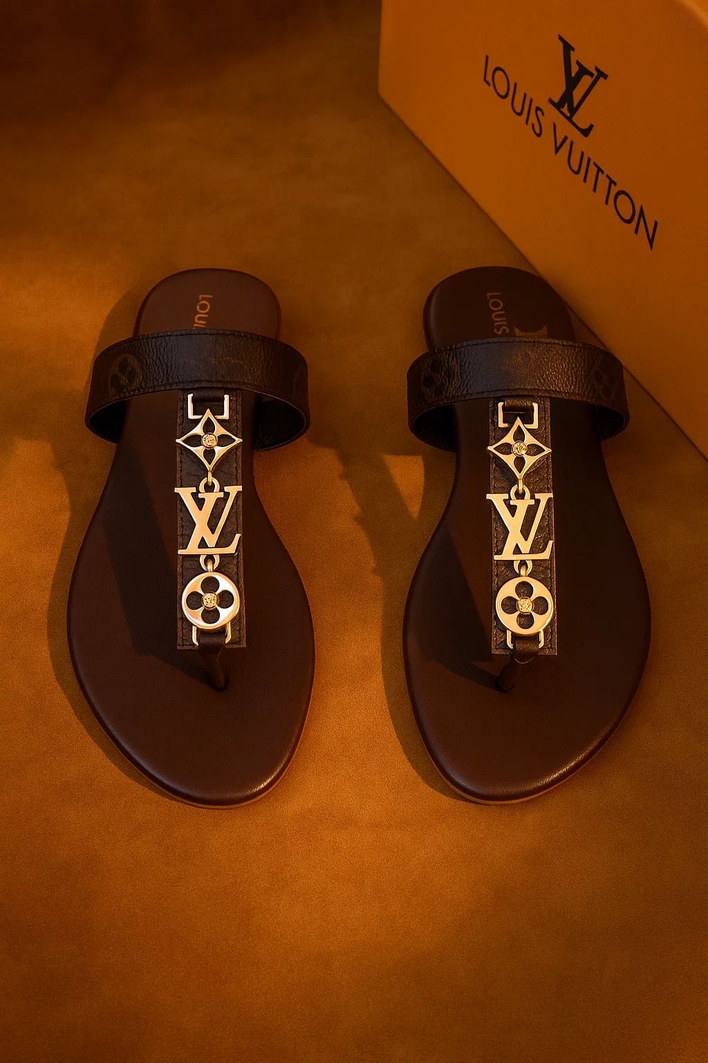 Louis Vuitton Flat Sandals with Box