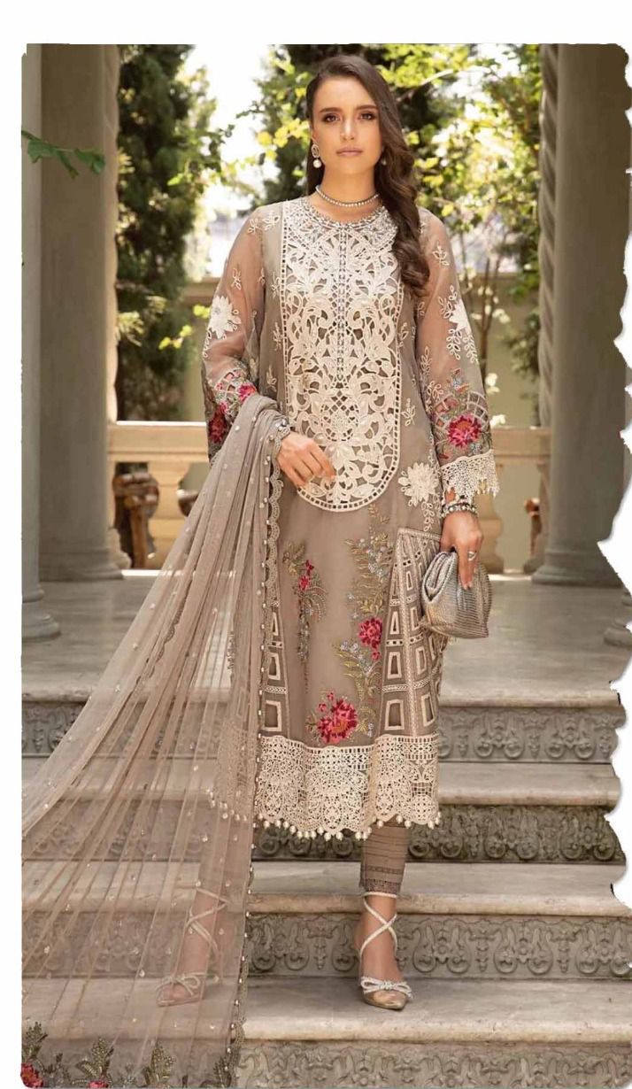 Lawn 3D Heavy EMB Lacework Eid Collection EMB 4 Sided Ready Made Dupatta