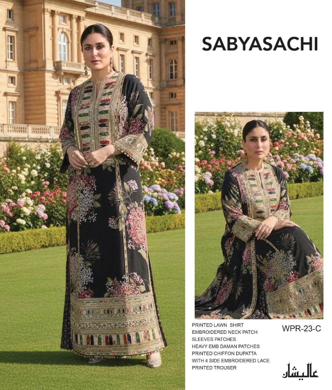 3 Piece Embroidered Lawn Premium Dress
