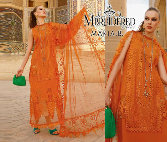 Pure Lawn Heavy Chickenkari Embroidered 3pc with Embroidered Patches & Dupatta