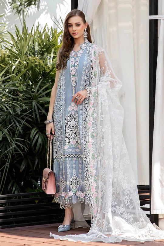 Luxury Lawn Heavy Embroiderd Maria.B with Heavy Patches & Readymade Dupatta