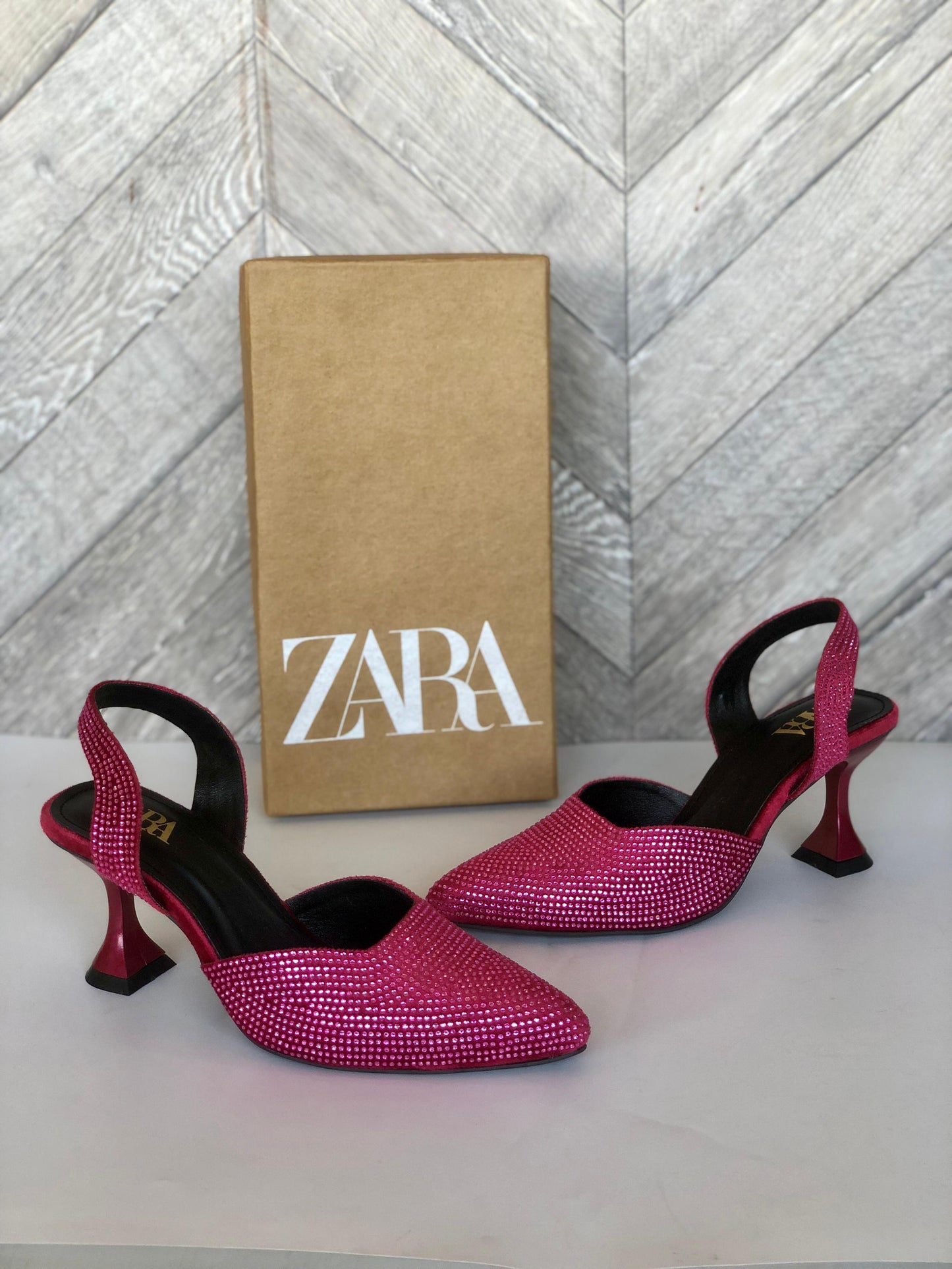 Imported Quality Original Zara Branded Box Pack Heels