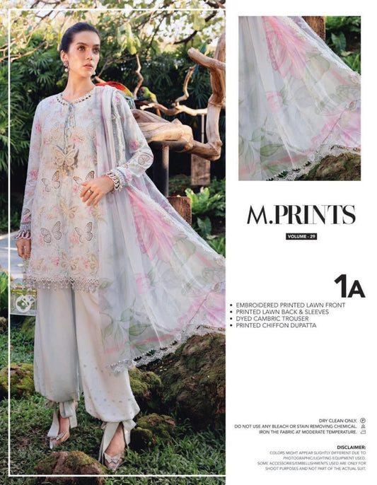 Luxury Embroidered Lawn 3 Piece Dress - Maria.B