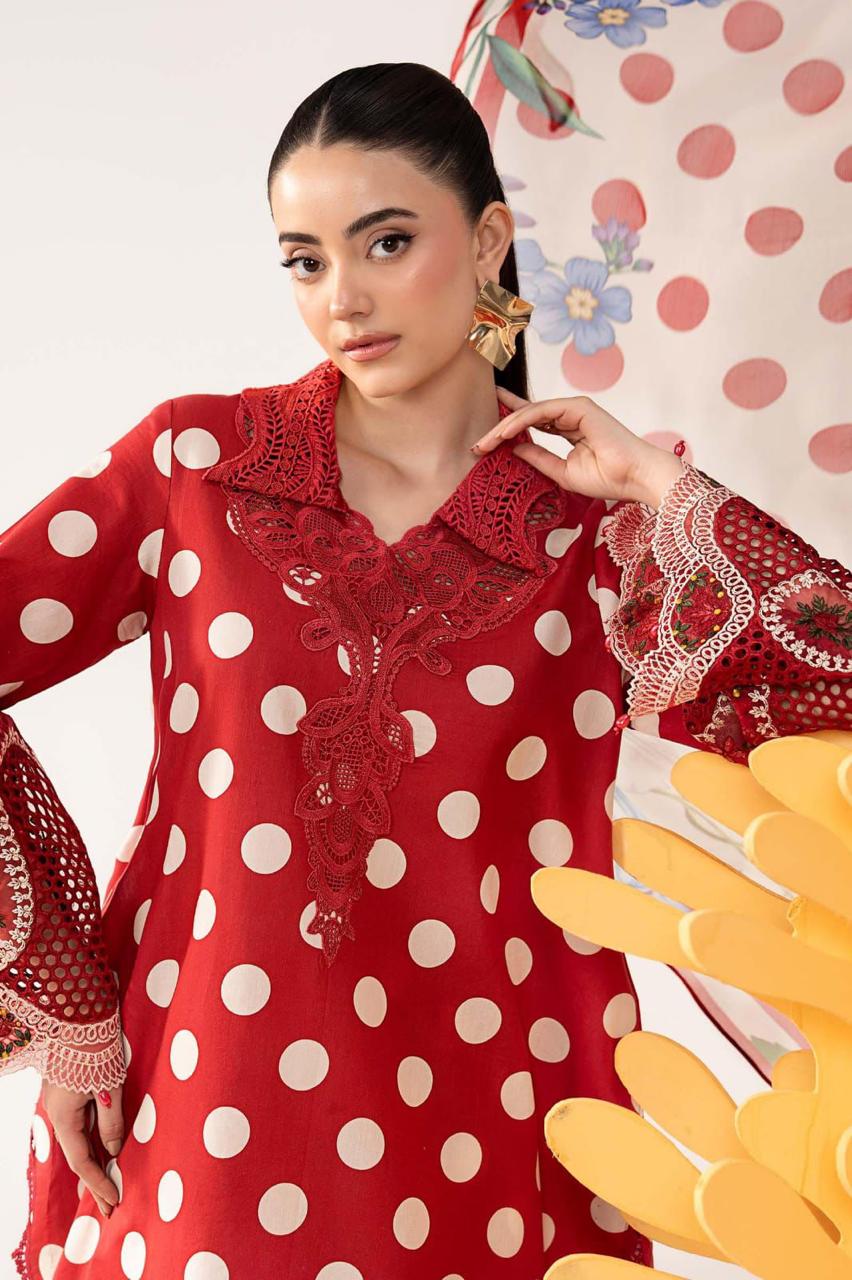 Maria.B Lawn with Heavy EMB Patches & Dupatta 3PC